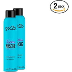 got2b Schwarzkopf sausais šampūns Extra Volume (2 x 200 ml), sausais šampūns ar tūlītēju svaiguma efektu un apjoma palielināšanu, sausais šampūns bez atlikumiem, ar smaržu līdz 48 stundām