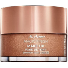 M. Asam Magic Finish Make Up Mousse Summer Complexion with SPF 30 (30 ml), 4-in-1 Primer, grims, pūderis un konsīleris, maskējošs, līdzsvaro, uzlabo un pilnveido - iedegušai ādai, vegāns