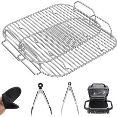 2 gab. Ninja Woodfire XL grilēšanas režģu komplekts ar nerūsējošā tērauda grilēšanas režģu piederumiem, kas saderīgs ar Ninja Woodfire OG850 / OG901