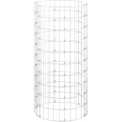 vidaXL Dārza kompostētājs, Diametrs 50 x 100 cm, Cinkots tērauds, Kompostētājs, Atkritumu kompostētājs, Dārza komposta konteiners, Komposta konteiners, Atkritumu kompostētājs