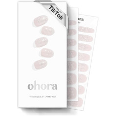 ohora (N Dress Up) daļēji cietējošas gēla nagu lentes - darbojas ar visām nagu lampām, salona kvalitāte, izturīgas, viegli uzklājamas un noņemamas - komplektā 2 sagatavošanas spilventiņi