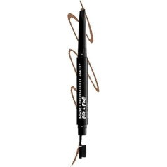 NYX Professional Makeup Augenbrauenstift mit Wachs-Formel, präziser Spitze und Verblender-Bürste, Fill & Fluff Eyebrow Pomade Pencil, Taupe (Braun)