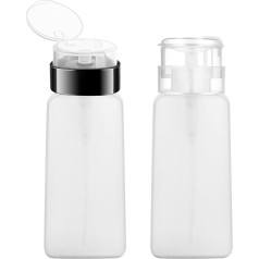 BOSMIOW 2gab 250ml Push Down Pump Dispenser Tukšas aizslēdzamas nagu lakas noņemšanas sūkņa pudeles šķidruma sūkņa dozatora pudeles alkohola grima noņemšanai