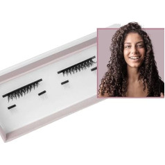 JUlook.® Lovely I atkārtoti lietojamas magnētiskās skropstas bez acu lainera, izgatavotas no vegāna zīda, 1 pāris vegāna zīda magnētisko skropstu, skropstu pagarinājumi ar 2 magnētiem, mākslīgās skropstas (magnētiskās skropstas)