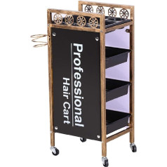 YGCBL Multifunktionaler Aufbewahrungswagen, Recyclingfahrzeuge, Schönheits-Friseurwagen Mit Rädern, Salon-Rollwagen Mit Pp-Schubladen, Friseur-Werkzeugaufbewahrungsschrank-Färbestation, Sammelfahrzeu