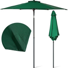 SUNMER 2M Gartenschirm, Sonnenschirm, einfach zu öffnen/schließen, Push Up mit Neigung, wasserabweisendes Polyester, pulverbeschichtetes Stahlgestell, UV 30+, Stangenbreite 32mm