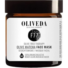 Oliveda F77 Olive Matcha sejas maska, 60 ml, barojoša maska, absorbē sebuma pārpalikumu, reģenerē, atjauno un nomierina ādu, atjauno un nomierina ādu