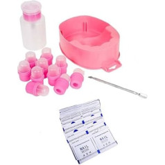 Warm Girl Gel Nail Polish Removal Kit-Acetone Pump Bottle Soaking Bowl Foil Wrap