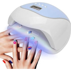120W nagu žāvētājs, UV lampa gēla nagiem, UV nagu žāvētāja lampa ar četriem regulējamiem 10s/30s/60s/99s laika slēdžiem un 36 gab UV/LED gaismas lodītēm lietošanai mājās nagu studijā (#1)