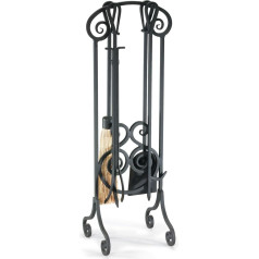 Napa Forge Pilgrim Home and Hearth 19001 Antique Scroll Fireplace Tool Set, melns