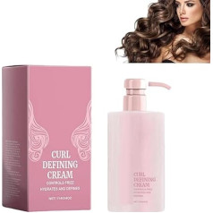 RHGSAO Locken-Styling-Creme, Locken-Styling-Creme, rosa, Anti-Frizz, feuchtigkeitsspendendend, glatt, geeignet für lockiges und welliges Haar