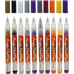 Qukaim Nagelkunst-Stift-Set, 10 Stück, buntes ABS-Gehäuse, Nagelspitzenmalerei, Graffiti-Punktstift für DIY-Nägel
