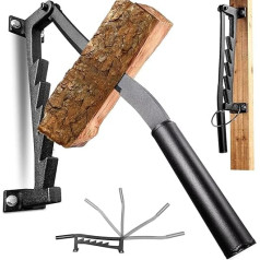 TOPWAY sienā montējams manuālais baļķu šķeldotājs, portatīvais malkas šķeldotājs ar papildu 40 cm maināmu rokturi mājai, iekštelpām, āra telpām, kempingiem