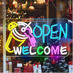 LightingWill LED Open Sign Welcome Neon Sign