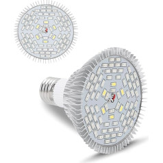 Fdit 50 W LED augu lampa, E27 pilna spektra augu gaisma, telpaugi, audzēšanas lampas, augu audzēšanas lampas dārzam, siltumnīcai, telpaugiem, stādiem, dārzeņu ziediem un hidroponikai