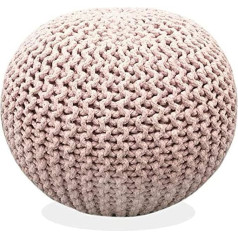 Fernish Décor Ar roku adīta kokvilnas pūka Ottoman Footrest 20 