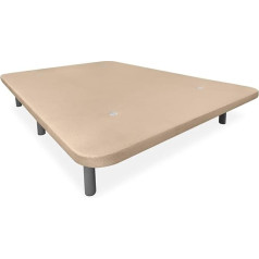 ‎Homey Homey - Īpaši pastiprināta 3D polsterējuma kāja ar augstu stabilitāti, pastiprinājuma stieņiem un 6 metāla vītņotām 27 cm kājām (90 x 190 cm), bēšs krāsā
