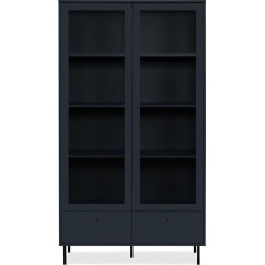 Möbelando Caracas uzglabāšanas skapis tumši zilā krāsā - 100 x 183 x 40 cm (platums x augstums x dziļums)