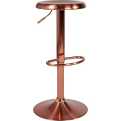Flash Furniture Bāra krēsls Madrid Retro ar regulējamu augstumu - rožu zelta apdare