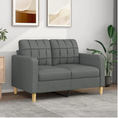 Xichuzi 2vietīgs dīvāns Tumši pelēks 120 cm auduma dīvāns Dzīvojamā istaba Jauniešu dīvāns Atpūtas dīvāni un kušetes Dīvāns guļamistabai Jauniešu istaba