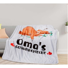 LAMEK Vecmāmiņas pūkaina sega Pūkaina sega Slots vecmāmiņas krākšanas stūris Vilnas sega Flanelis Dīvāna sega dāvana Dāvana dzimšanas dienā Dāvana vecmāmiņai Dzimšanas diena Mātes diena Pateicības diena Ziemassvētki 130 x 150