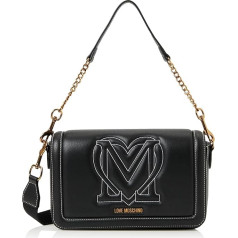 Love Moschino Dāmu melna plecu soma, melna