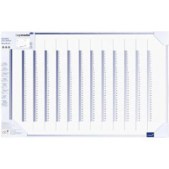 Legamaster 7-489000-1 Accents Plan tāfele 90 x 60 cm, apdrukāta ar gada plānotāju Lakota tērauda apdare, blistera iepakojums