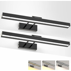 LABOREDUCER Picture Light bezvadu baterija ar tālvadības pulti, 2 gabali, 16 collas, 40 cm, uzlādējams, 4000 mAh Picture Lighting, LED, bezvadu, bezvadu, aptumšojams, 3 krāsu temperatūras, bezvadu attēls