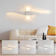 BRIMETI LED sienas lampas 100 cm garas iekštelpu sienas lampas 21 W alumīnija 230 V moderns priekšnama lampas trīskrāsu 3000 K / 4000 K / 6000 K sienas apgaismojums 1500 lm dzīvojamai istabai guļamistabai gaitenim kāpņu telpai virtuvei