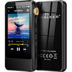 HIFI WALKER H20 Pro HiFi Bluetooth MP3 atskaņotājs, augstas izšķirtspējas bezzaudējumu pārnēsājams mūzikas atskaņotājs 3,2 collu skārienjūtīgais ekrāns, bezzaudējumu divvirzienu Bluetooth 5.1 aptX/LDAC, digitālais audio atskaņotājs 3,5