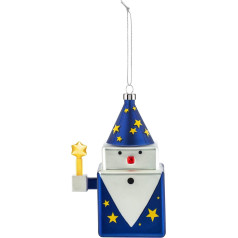 Alessi Cubomago GJ02 10 Vintage Mago ar rokām apgleznots Ziemassvētku rotājums, daudzkrāsains, Taglia Unica