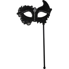 Bristol Novelty Unisex Karnevalsmaske mit Stab, Spitzen-Design