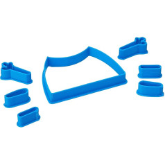 Cuticuter Peppa Pig Cuerpo Fondant Cookie Cutter, plastmasas, zils, 8 x 7 x 1,5 cm