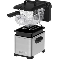 Tefal Family Pro Access FR5030 4.0L fritēze, 3000 W, pusprofesionāla, ar eļļu, noņemams eļļas konteiners, dzesēšanas zonas tehnoloģija, viegla tīrīšana, kraukšķīgi čipsi, nerūsējošais tērauds, melna, FR5030