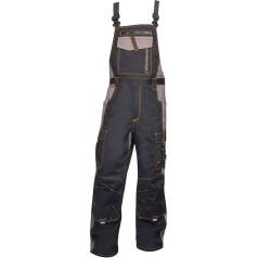 KG Ardon H9105 Black Work Dungarees Vīriešu aizsargbikses Vīriešu darba bikses Kombinētās bikses, melnas krāsas