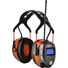 Boxer® Bluetooth austiņu aizsardzība ar DAB/FM radio - ūdensnecaurlaidīga, viegla, trokšņu aizsardzība ar 22 dB izolāciju, iebūvētu mikrofonu un ilgstoši darbojošos akumulatoru