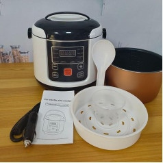 Mini rīsu vārītājs, 2 l, portatīvs ceļojuma rīsu vārītājs 2-4 personām ar sildīšanas funkciju, piemērots ceļojumiem, kempingiem un ceļojumiem ar kemperiem (24 V)