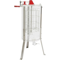 Medus sviede medus ekstraktors/rokas nerūsējošais tērauds ar rokas kloķi, regulējamām kājām Manuālais elektriskais rāmja ekstraktors separators, bungas tangenciālais noņemams atbalsts, caurspīdīgs