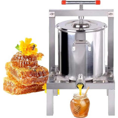Liels medus presētājs Medus preses ekstraktors, 10L bišu vaska presētājs Augļu ābolu drupinātājs Apple Cider Nature Juice Making Manual Juice Maker