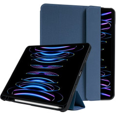 Crong Flexfolio futrālis ipad air 11 m3 (2025) / ipad air 11 (2024)/ ipad air 10.9 (5.-4. gen.) /ipad pro 11 (2022-2021) ar apple pencil funkciju, zils