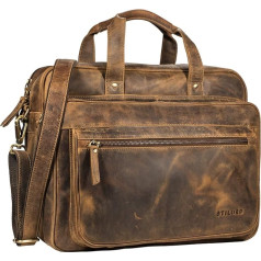 STILORD 'Walt' Vintage Portfelis ādas Vīrieši Sievietes Skolotājs Bag XL Liela biroja biznesa plecu soma 15,6 collu klēpjdatoram Īsta āda