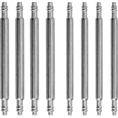 WOCCI Pack of 8 Spring Bars for Watch Straps, Stainless Steel Watch Pins, 4 gabali katrs ar 1,5 mm un 1,8 mm diametru