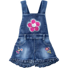 Pecolate 3-8 gadu meiteņu Jumpsuit Romper Sequins elastīgās džinsa Dungarees kombinezonu Floret izšuvumi Bikšturi Šorti džinsu bikses