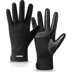 HOLDINA Handschuhe Damen Winter Warm, Handschuhe Damen Touchscreen mit Rutschfestem Leder, Geschenke für Damen Handschuhe mit Fleece Gefüttert
