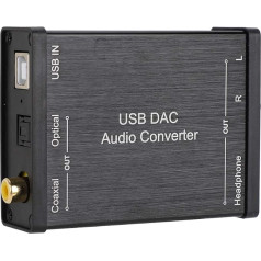 USB DAC audio konvertors, GV-023 Digitālais analogais DAC audio konvertors USB audio skaņas karte 10/8.1/8/7/Windows Vista/XP/for OS X/Windows 2000