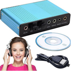 Retoo skaņas karte Ārējais 7.1 Surround Sound Stereo audio adapteris Skaļuma regulēšanas savienojums austiņām Mikrofons Mikrofona izslēgšana datoram