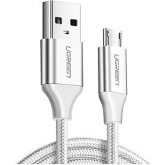 Pīts kabelis USB-A - microUSB 2.4A 2m - balts
