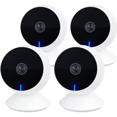 M1 Mini WiFi kamera 4 PC, 1080p Full HD Baby Monitor mit Nachtsicht, Indoor Hund Haustier Kamera mit Telefon APP und Zwei-Wege-Audio, Bewegung/Ton-Erkennung, Alexa/Google Assistant kompatibel