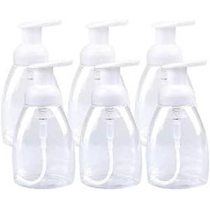 Queta 300 ml Refillable Pump Empty Bottle / Foam Pump Bottle Container / Foam Soap Dispenser / Foam Liquid Shampoo Kitchen Bathroom Shower Bottle / Soap Dispenser Pump Bottle, Pack of 6