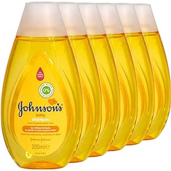 Johnson`s Baby Johnson's Baby šampūns 200 ml — tīra un maiga kopšana — iepakojumā pa 6